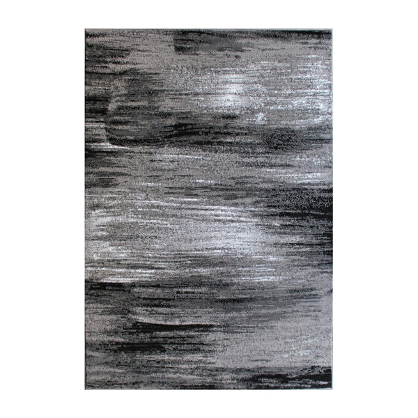 English Elm Rylan Collection Abstract Area Rug - Modern Design with Jute Backing for Stylish Home Decor Grey 5' x 7' ACD-RGTRZ863-57-GY-GG