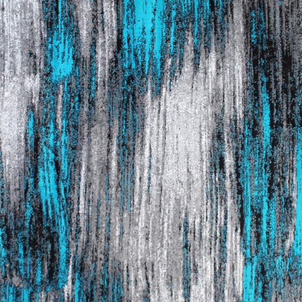 English Elm Rylan Collection Abstract Area Rug - Modern Design with Jute Backing for Stylish Home Decor Turquoise 8' x 10' ACD-RGTRZ863-810-TQ-GG