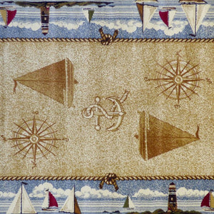 English Elm Sovalye Beige Nautical Area Rug 5' x 7' - Soft, Durable, Eco-Friendly Design for Living Spaces ACD-RGZ876345-57-BG-GG