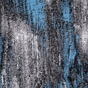 English Elm Rylan Collection 2' x 10' Blue Abstract Runner Rug - Soft Olefin, Jute Backing for Modern Spaces ACD-TZ-863-311-BL-GG