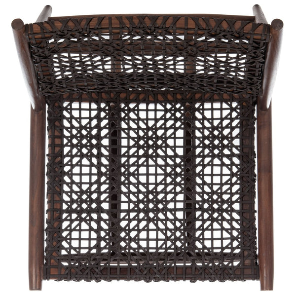 Safavieh Bandelier Accent Chair - Modern Scandinavian Design With White Cowhide Leather & Light Oak Frame Elegance Brown/Brown Leather ACH1000C