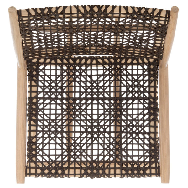 Safavieh Bandelier Accent Chair - Modern Scandinavian Design With White Cowhide Leather & Light Oak Frame Elegance Natural/Brown Leather ACH1000E