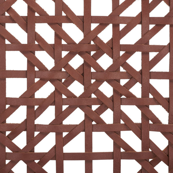 Safavieh Bandelier Accent Chair - Modern Scandinavian Design With White Cowhide Leather & Light Oak Frame Elegance Cognac / Natural ACH1000F