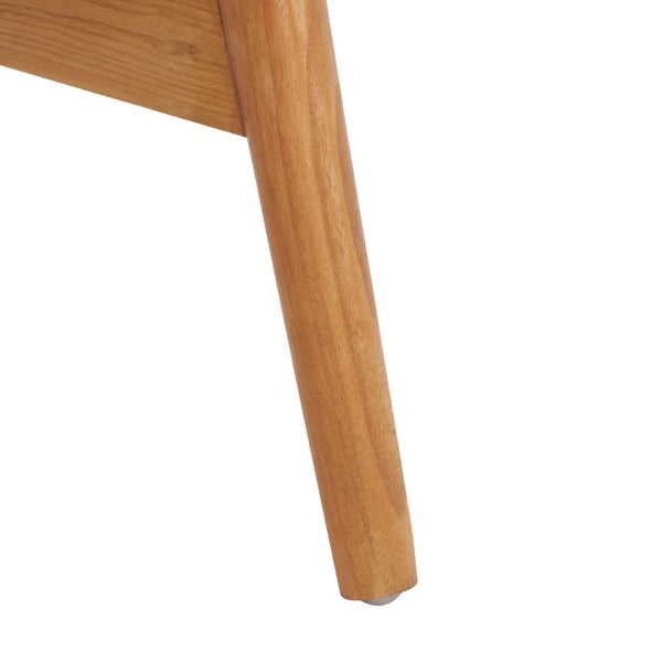 Safavieh Bellona Accent Chair - Retro Scandinavian Design With Hand-Woven Leather And Mindi Wood Frame Cognac Leather / Natural Mindi ACH1004A