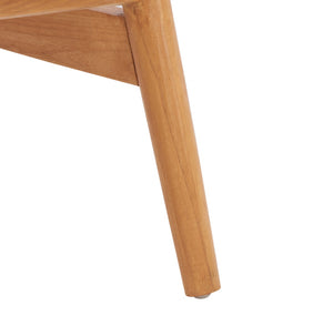 Safavieh Bellona Accent Chair - Retro Scandinavian Design With Hand-Woven Leather And Mindi Wood Frame White Leather / Natural Mindi ACH1004B