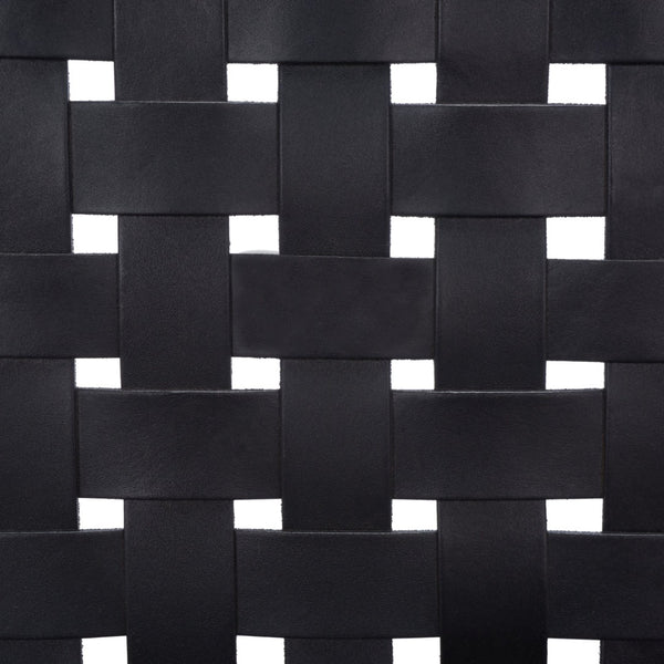 Safavieh Bellona Accent Chair - Retro Scandinavian Design With Hand-Woven Leather And Mindi Wood Frame Black ACH1004C