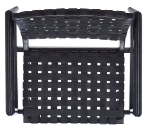 Safavieh Bellona Accent Chair - Retro Scandinavian Design With Hand-Woven Leather And Mindi Wood Frame Black ACH1004C