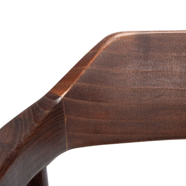 Safavieh Munro Leather Woven Accent Chair: Mid-Century Inspired Design With Teak Frame For Modern Living Spaces Walnut (Sungkai Wood Frame) / Cognac (Leather Seat) ACH1005C