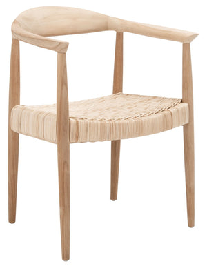 Safavieh Renga Mid-Century Rope Rattan Accent Chair – Coastal Elegance In Natural Teak For Any Room Decor ACH1006A