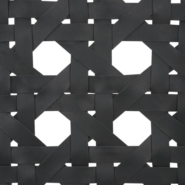 Safavieh Walda Leather Woven Accent Chair Black Wood ACH1010A