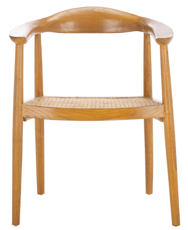 Safavieh Savina Open Webbing Accent Chair - Stylish Natural Wood And Rattan Design For Elegant Spaces Natural ,Natural Wood,Rattan Ach1011a