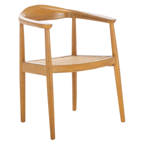 Safavieh Savina Open Webbing Accent Chair - Stylish Natural Wood And Rattan Design For Elegant Spaces Natural ,Natural Wood,Rattan Ach1011a