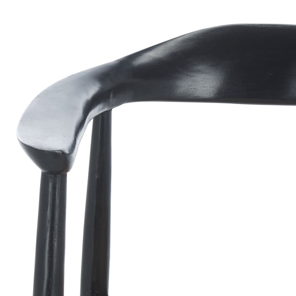 Safavieh Savina Open Webbing Accent Chair - Stylish Natural Wood And Rattan Design For Elegant Spaces Black ,Natural Wood,Rattan Ach1011b