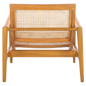 Safavieh Ender Rattan Accent Chair - Stylish Comfort With Sculpted Arms And Airy Weave For Any Space Natural / Natural ACH1013A