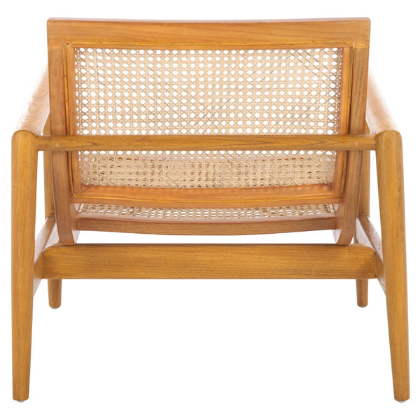 Safavieh Ender Rattan Accent Chair - Stylish Comfort With Sculpted Arms And Airy Weave For Any Space Natural / Natural ACH1013A