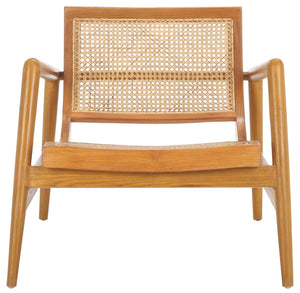 Safavieh Ender Rattan Accent Chair - Stylish Comfort With Sculpted Arms And Airy Weave For Any Space Natural / Natural ACH1013A