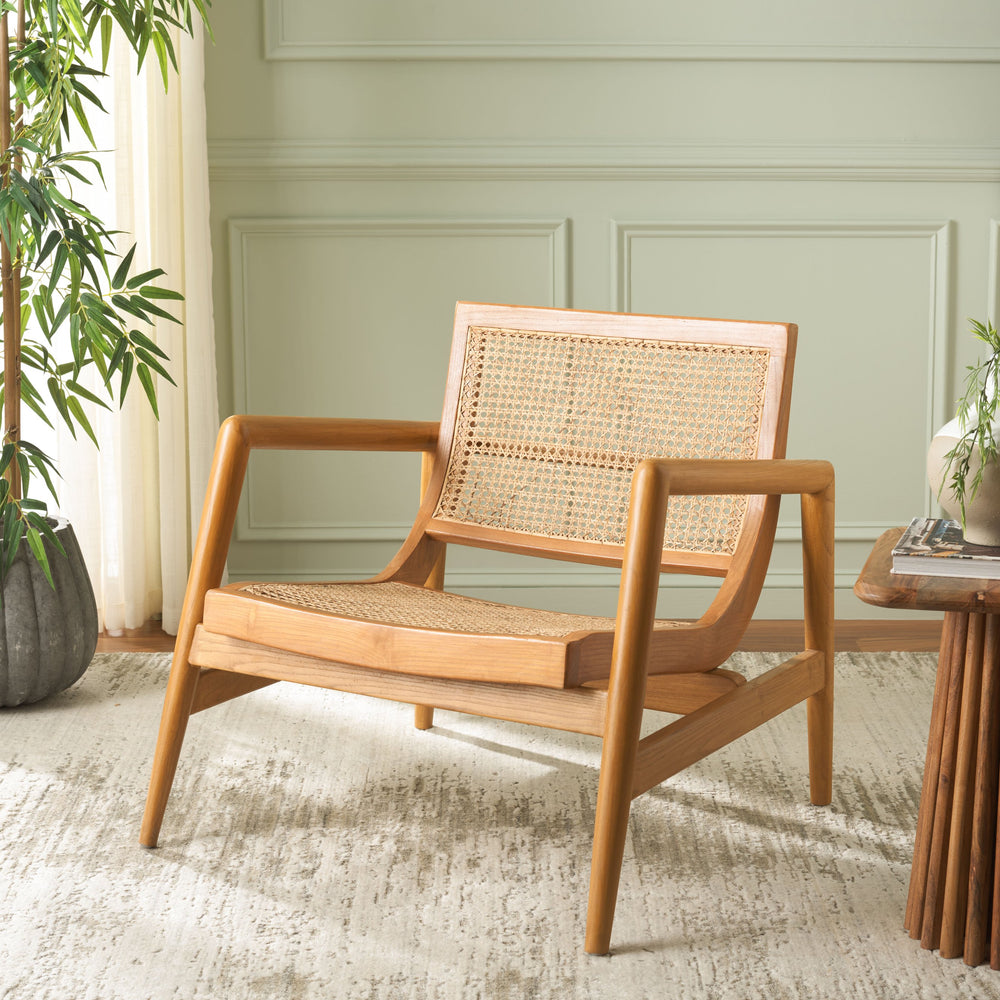 Safavieh Ender Rattan Accent Chair - Stylish Natural Sungkai Design For Modern Home Décor Enthusiasts Natural ,Natural Sungaki,Rattan Ach1013a