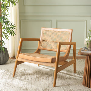 Safavieh Ender Rattan Accent Chair - Stylish Natural Sungkai Design For Modern Home Décor Enthusiasts Natural ,Natural Sungaki,Rattan Ach1013a