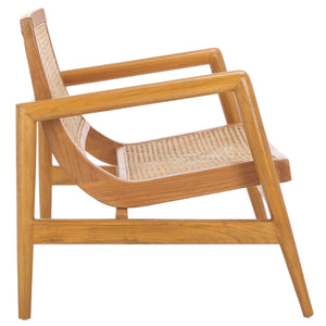 Safavieh Ender Rattan Accent Chair - Stylish Comfort With Sculpted Arms And Airy Weave For Any Space Natural / Natural ACH1013A