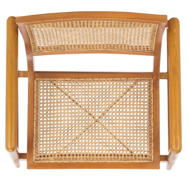 Safavieh Ender Rattan Accent Chair - Stylish Comfort With Sculpted Arms And Airy Weave For Any Space Natural / Natural ACH1013A