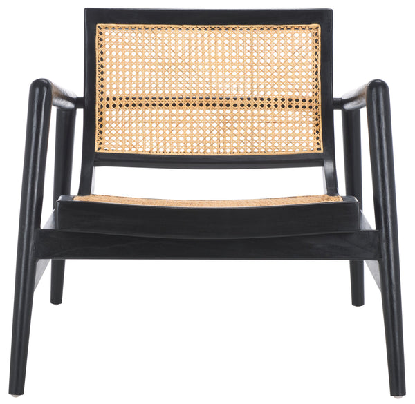 Safavieh Ender Rattan Accent Chair - Stylish Natural Sungkai Design For Modern Home Décor Enthusiasts Black ,Natural Mahogany,Rattan Ach1013b