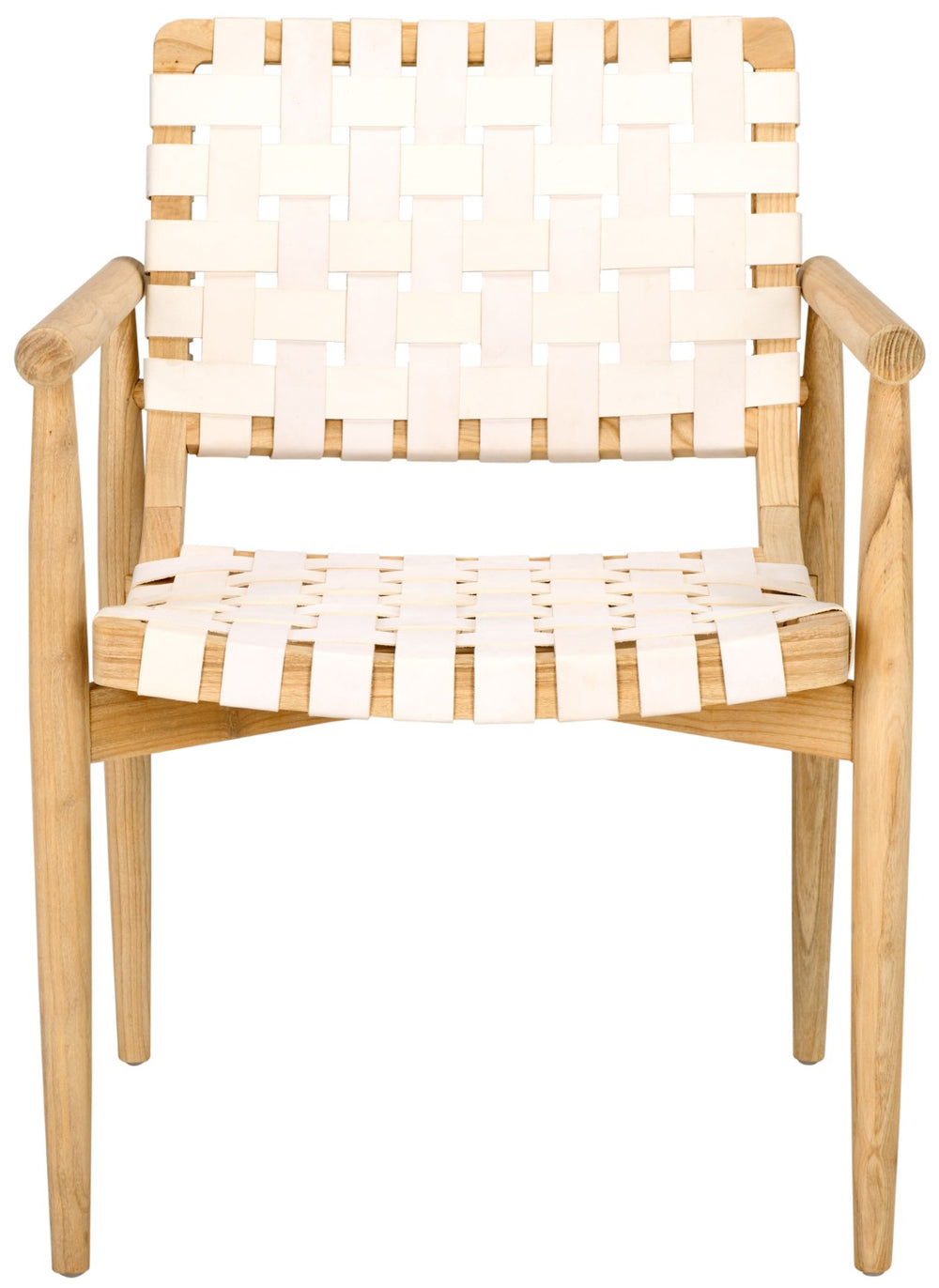 Safavieh Dionne Accent Chair - Modern Woven Leather Seat With Sungkai Wood Frame For Stylish Comfort & Elegance ACH1201B