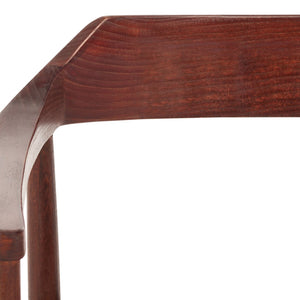 Safavieh Amycus Accent Chair – Mid-Century Modern Elegance With Intricate White Leather And Teak Frame Design Walnut/Cognac ACH1202C