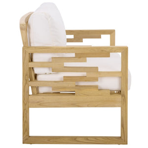 Safavieh Montford Accent Chair Structured Square Frame for Modern Living Rooms and Reading Nooks ACH1205A