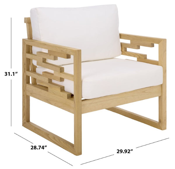 Safavieh Montford Accent Chair Structured Square Frame for Modern Living Rooms and Reading Nooks ACH1205A