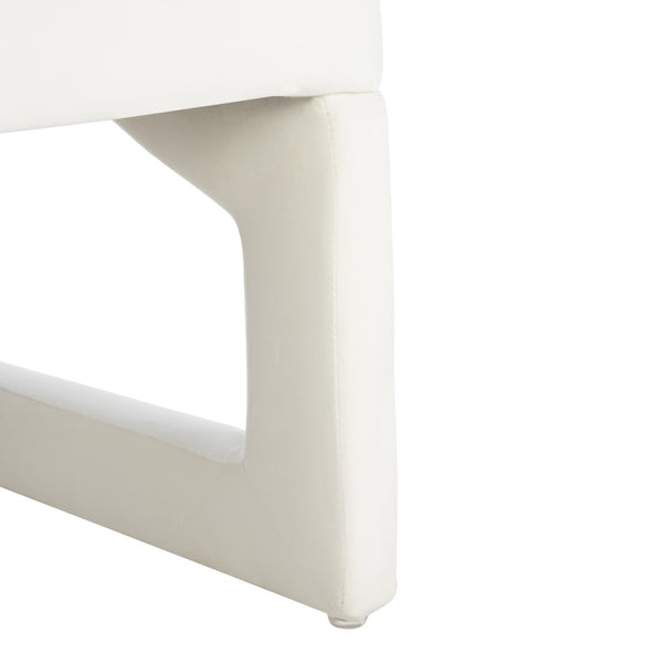Safavieh Rhyes Accent Chair - Modern Sculptural Design In Luxurious Cream Velvet For Stylish Interiors ACH1300A