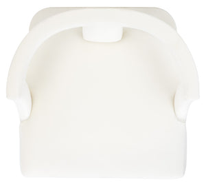 Safavieh Rhyes Accent Chair - Modern Sculptural Design In Luxurious Cream Velvet For Stylish Interiors ACH1300A
