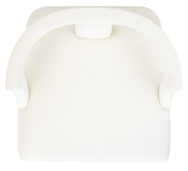 Safavieh Rhyes Accent Chair - Modern Sculptural Design In Luxurious Cream Velvet For Stylish Interiors ACH1300A