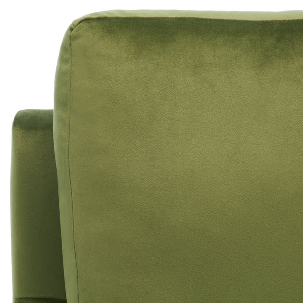 Safavieh Kye Stylish Accent Chair – Luxurious Velvet Upholstery, Modern Design For Chic Living Spaces & Comfort Olive Green ACH1301B