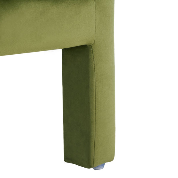 Safavieh Kye Stylish Accent Chair – Luxurious Velvet Upholstery, Modern Design For Chic Living Spaces & Comfort Olive Green ACH1301B