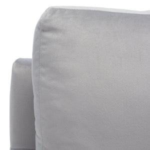 Safavieh Kye Stylish Accent Chair – Luxurious Velvet Upholstery, Modern Design For Chic Living Spaces & Comfort Grey ACH1301C