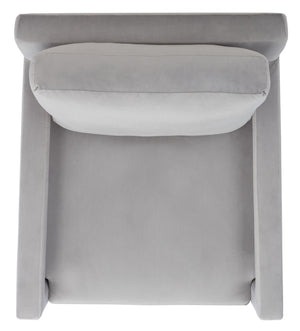 Safavieh Kye Stylish Accent Chair – Luxurious Velvet Upholstery, Modern Design For Chic Living Spaces & Comfort Grey ACH1301C