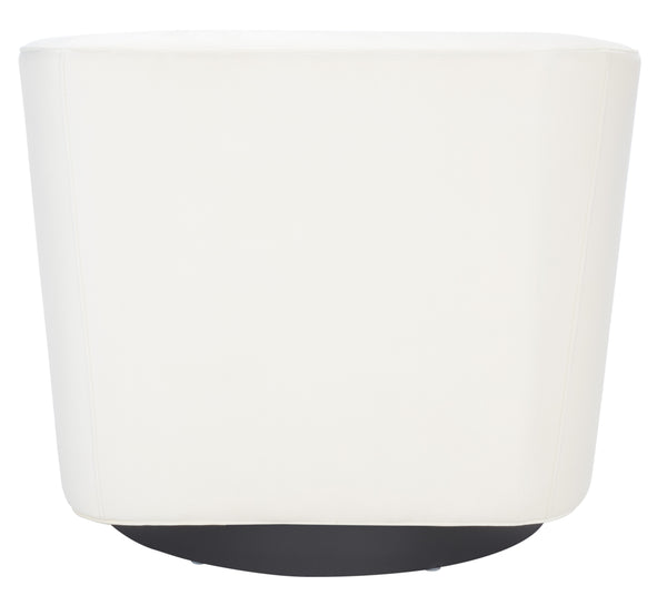 Safavieh Birdie Accent Chair In Cream – Stylish Square Design With Wood, Fabric, And Metal Accents Creme Wood,Fabric And Metal Ach1302a