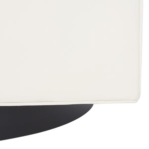 Safavieh Birdie Accent Chair In Cream – Stylish Square Design With Wood, Fabric, And Metal Accents Creme Wood,Fabric And Metal Ach1302a