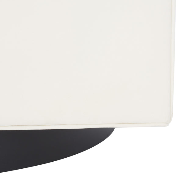 Safavieh Birdie Accent Chair In Cream – Stylish Square Design With Wood, Fabric, And Metal Accents Creme Wood,Fabric And Metal Ach1302a