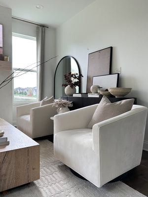 Safavieh Birdie Accent Chair In Cream – Stylish Square Design With Wood, Fabric, And Metal Accents Creme Wood,Fabric And Metal Ach1302a