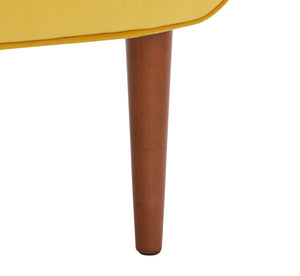 Safavieh Amina Accent Chair - Luxurious Velvet Mid-Century Design With Button Tufting For Modern Interiors Gold ACH1303A
