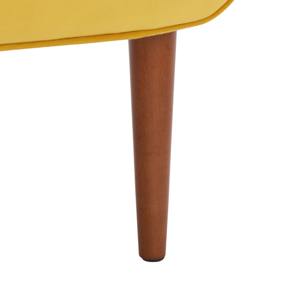 Safavieh Amina Accent Chair - Luxurious Velvet Mid-Century Design With Button Tufting For Modern Interiors Gold ACH1303A