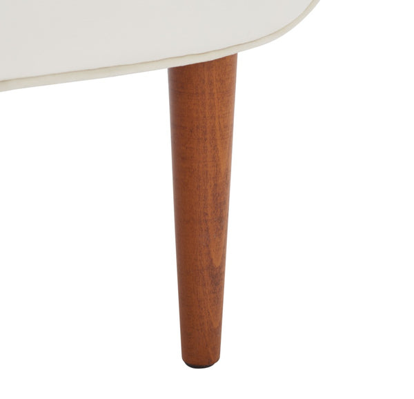 Safavieh Amina Accent Chair - Luxurious Velvet Mid-Century Design With Button Tufting For Modern Interiors Cream ACH1303B