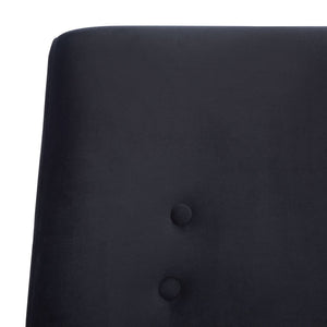 Safavieh Amina Accent Chair - Luxurious Velvet Mid-Century Design With Button Tufting For Modern Interiors Black ACH1303C