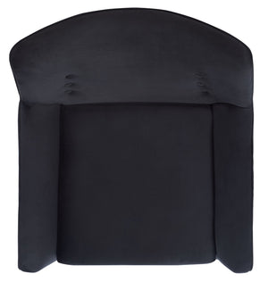 Safavieh Amina Accent Chair - Luxurious Velvet Mid-Century Design With Button Tufting For Modern Interiors Black ACH1303C