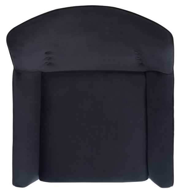 Safavieh Amina Accent Chair - Luxurious Velvet Mid-Century Design With Button Tufting For Modern Interiors Black ACH1303C