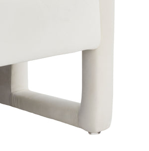 Safavieh Fifer Accent Chair In Cream – Stylish Square Design With Wood, Fabric & Metal For Modern Spaces Creme Wood,Fabric And Metal Ach1304a