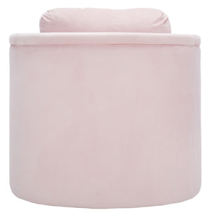 Safavieh Fifer Accent Chair - Plush Velvet Seating With Sculpted Arms For Modern Glam Living Spaces Light Pink ACH1304B