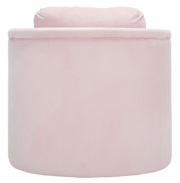 Safavieh Fifer Accent Chair - Plush Velvet Seating With Sculpted Arms For Modern Glam Living Spaces Light Pink ACH1304B