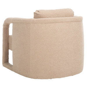 Safavieh Fifer Accent Chair - Plush Velvet Seating With Sculpted Arms For Modern Glam Living Spaces Tan ACH1304C